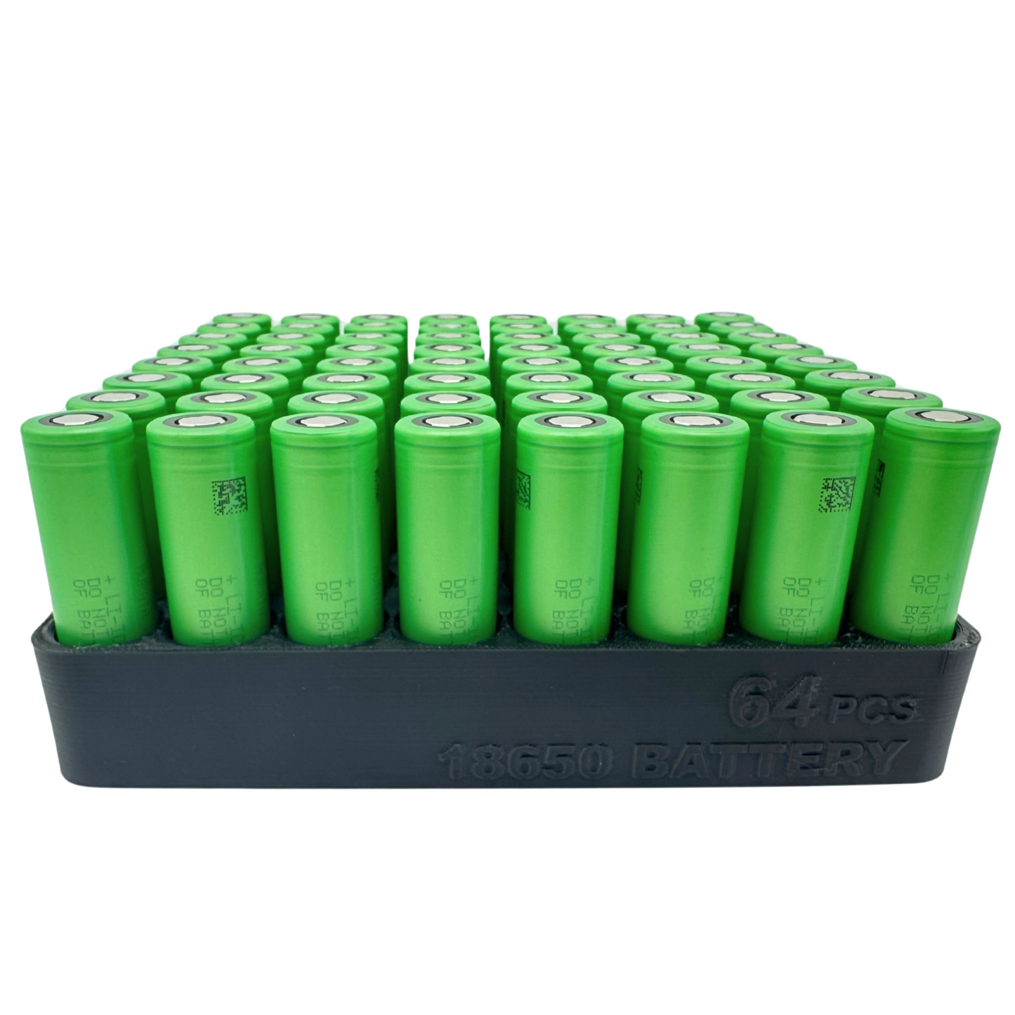 Individueller 3D-Druck 18650 Ständer für bis zu 64 Akkus - schwarz