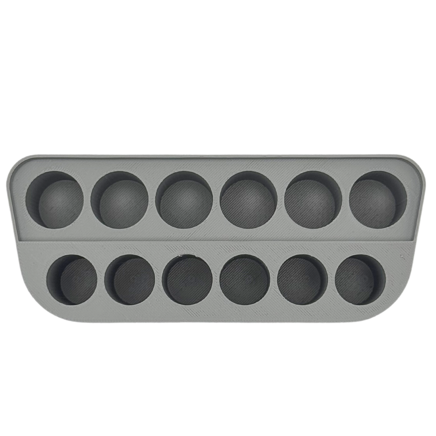 Individueller 3D-Druck 18650& 21700 Ständer für bis zu 12 Akkus - grau