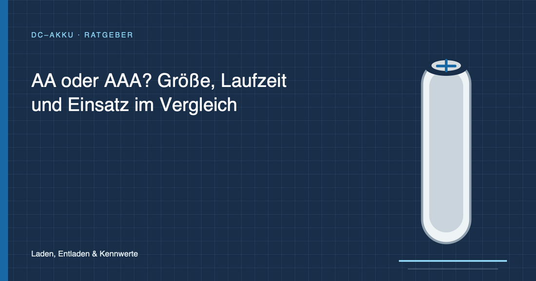 AA oder AAA? Größe, Laufzeit und Einsatz im Vergleich