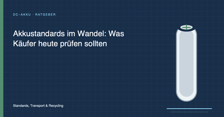 Akkustandards im Wandel: Was Käufer heute prüfen sollten