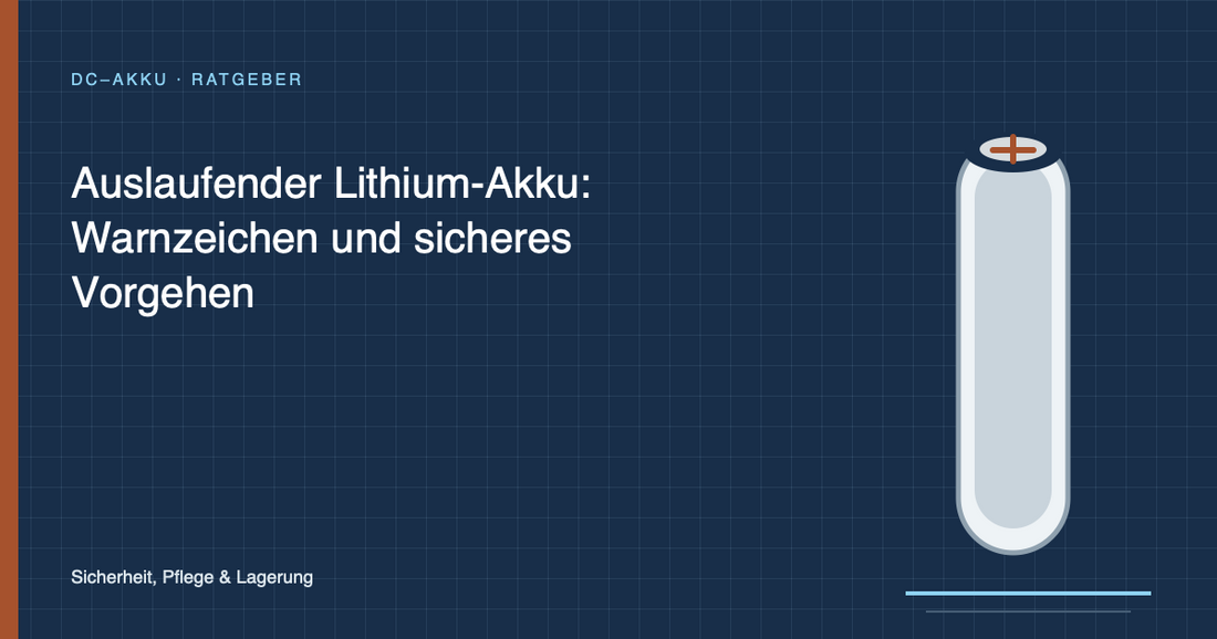 Auslaufender Lithium-Akku: Warnzeichen und sicheres Vorgehen