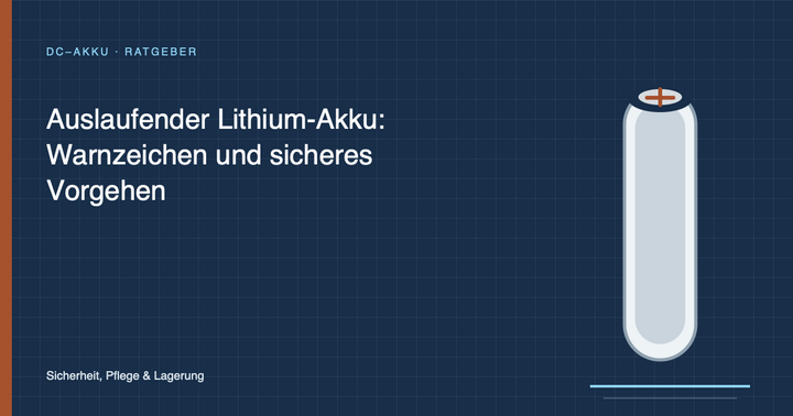 Auslaufender Lithium-Akku: Warnzeichen und sicheres Vorgehen