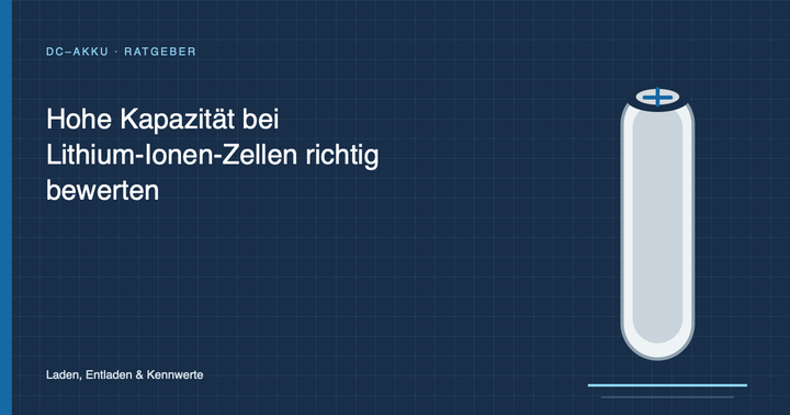 Hohe Kapazität bei Lithium-Ionen-Zellen richtig bewerten