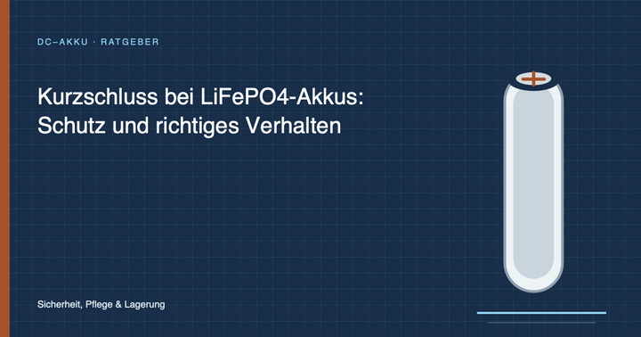 Kurzschluss bei LiFePO4-Akkus: Schutz und richtiges Verhalten