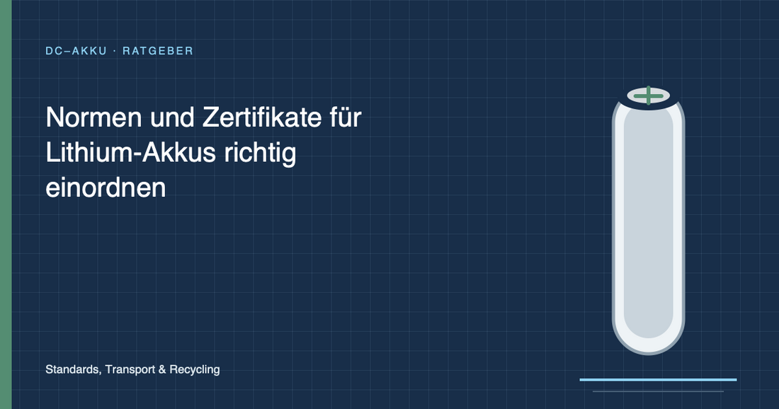 Normen und Zertifikate für Lithium-Akkus richtig einordnen