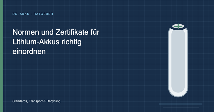 Normen und Zertifikate für Lithium-Akkus richtig einordnen