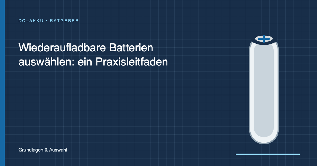 Wiederaufladbare Batterien auswählen: ein Praxisleitfaden