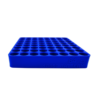 Individueller 3D-Druck 18650 Ständer für bis zu 64 Akkus - blau