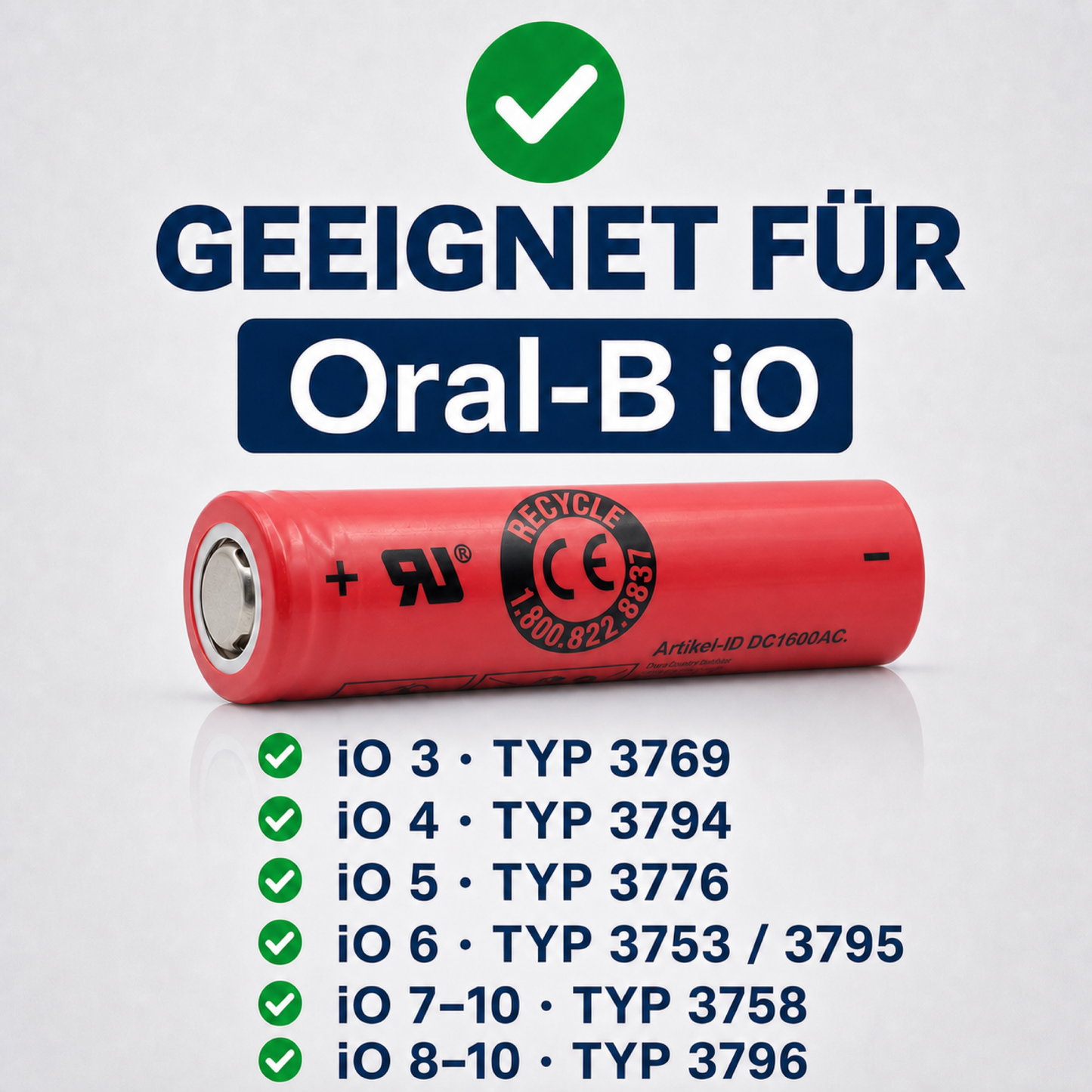 Ersatz für Sanyo UR14500AC 1500mAh - 1A