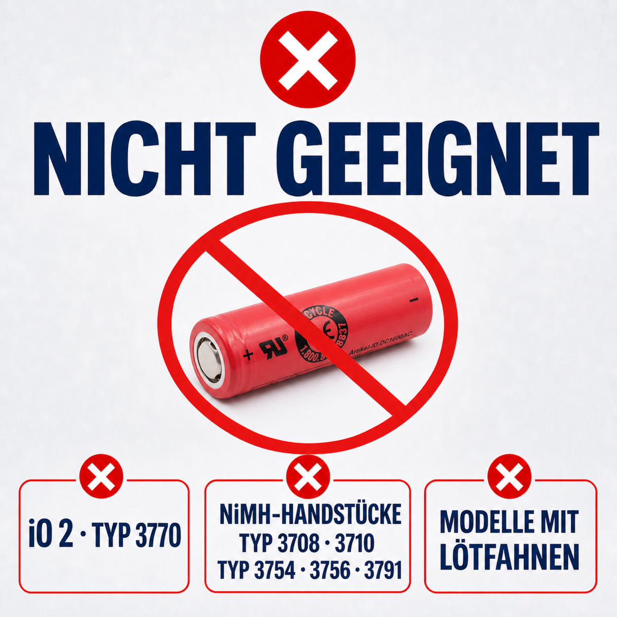 Ersatz für Sanyo UR14500AC 1500mAh - 1A